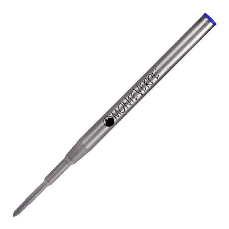 Monteverde USA Ballpoint Refill to Fit Montblanc Ballpoint Pens - Medium Point, Soft Roll, Blue (2 Pack) (M132BU)