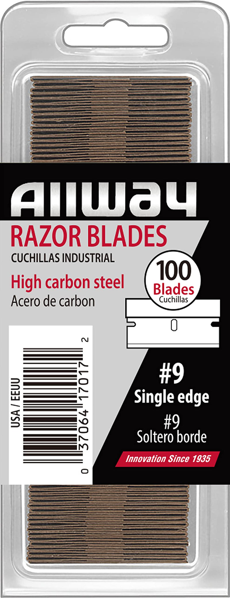 ALLWAY Single Edge Razor Blades, 100-Pack Original Version