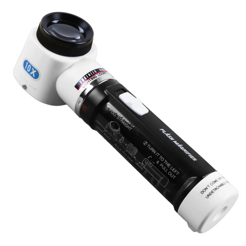 Engineer SL-71 LED Flashlight Loupe Magnifier With 10x Mounted Square Scale x10 - 30mm Lens