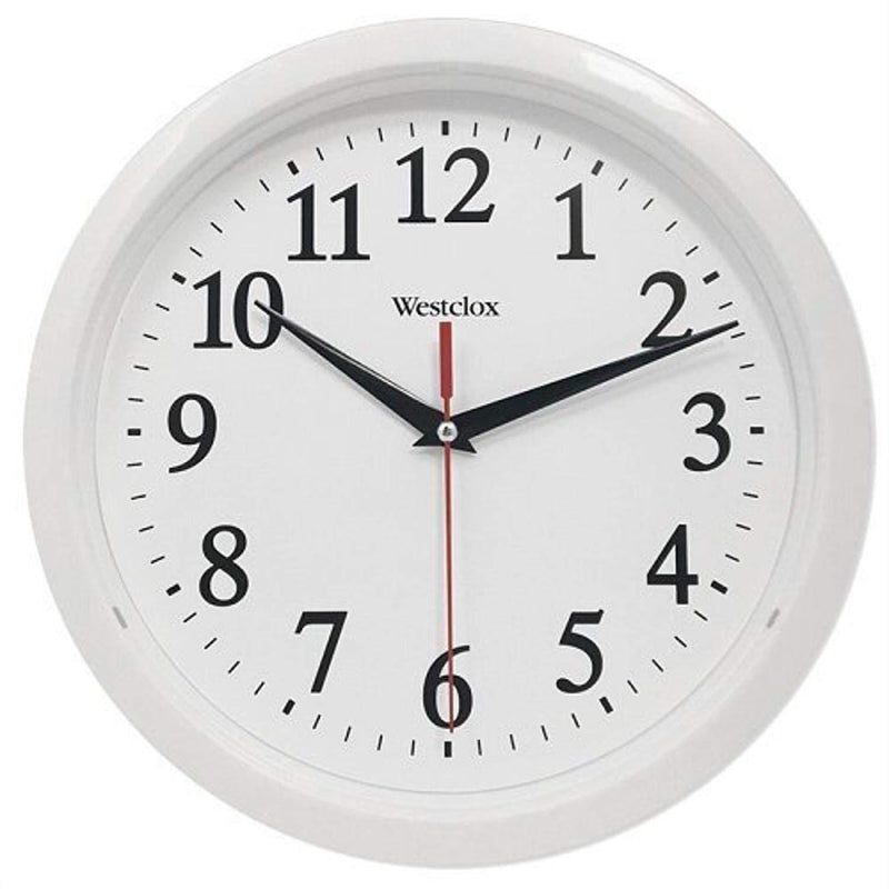 Westclox (White 461761 Basic Wall Clock, 10" White