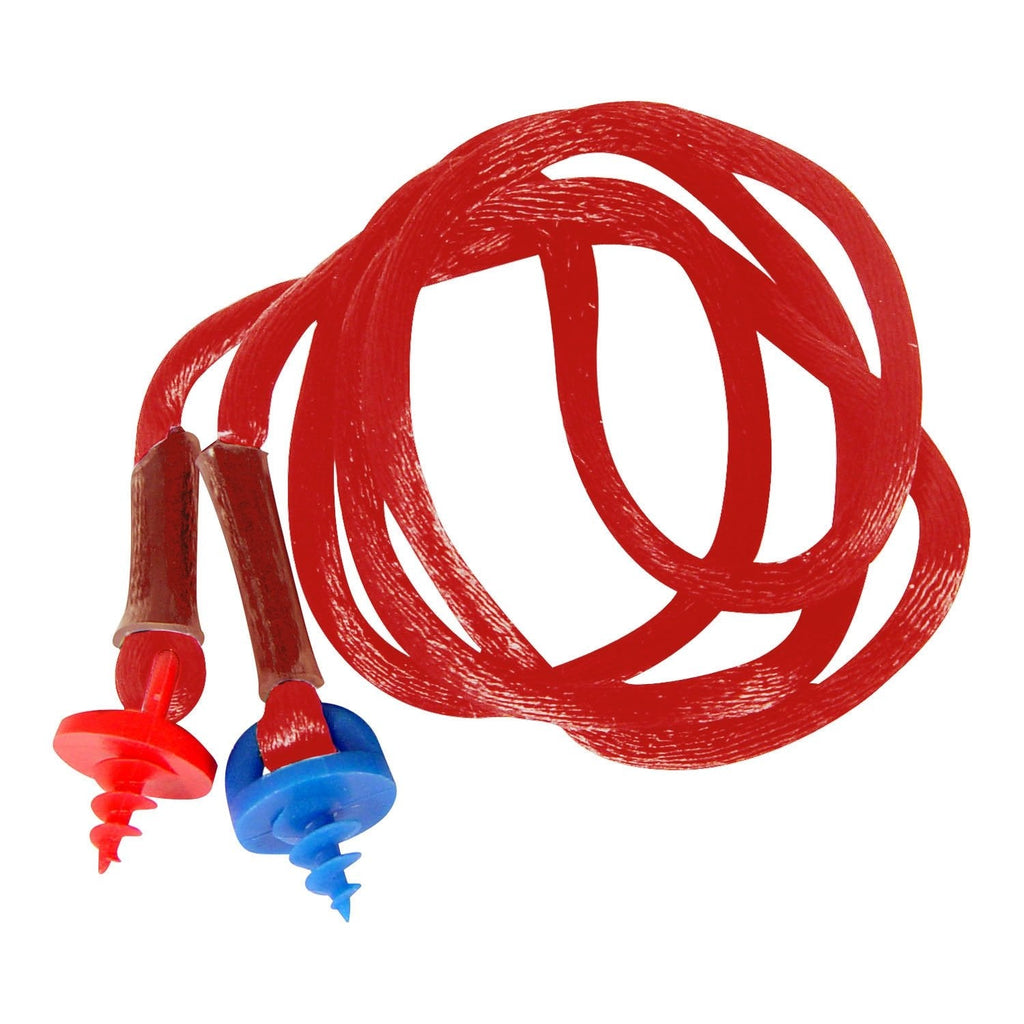 Radians CEPNC-R Custom Molded Earplugs Red Neckcord With Red and Blue Screws, One Size Black With Red Screws