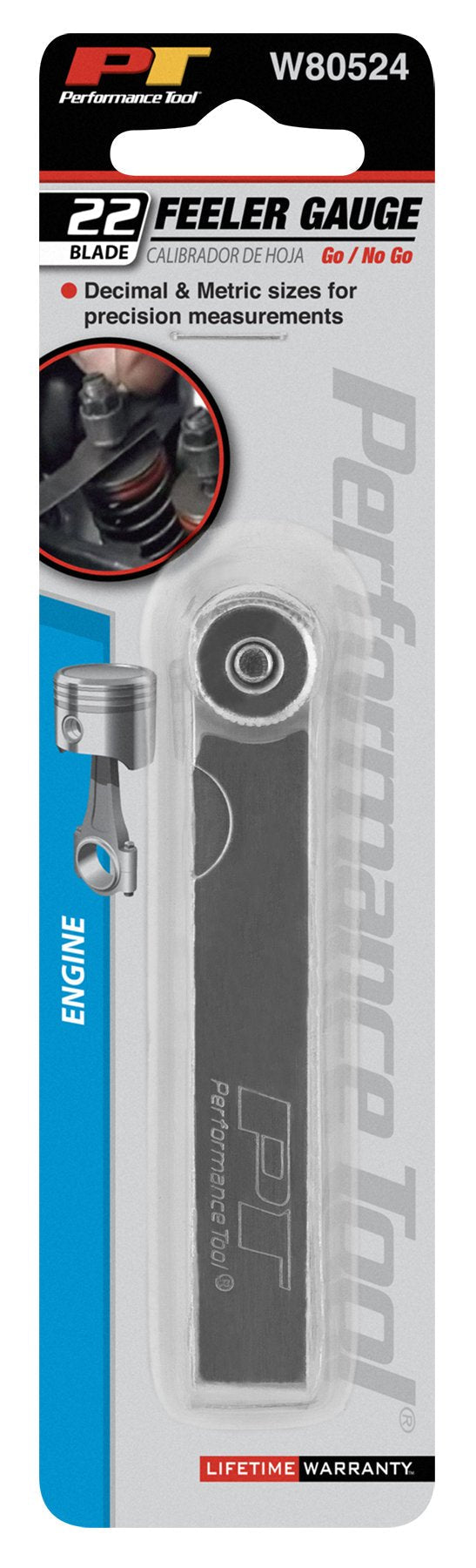 Performance Tool W80524 22-Blade Go-No-Go Feeler Gauge