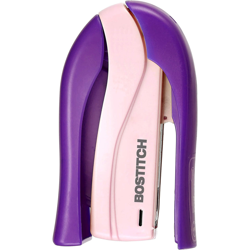 Bostitch inSHAPE 15 Reduced Effort Compact Stapler, Purple (1454) 4.3" x 1.9" x 7.5"