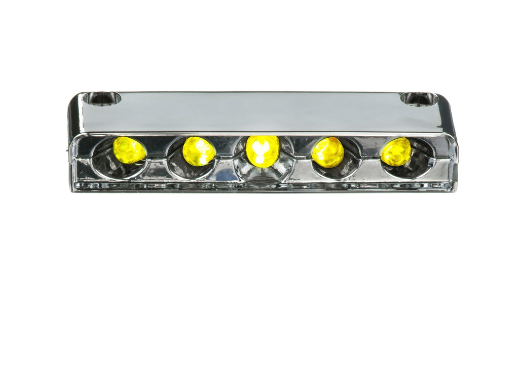 Innovative Lighting 5 LED Surface Mount- Step Light Chrome Case Amber LED