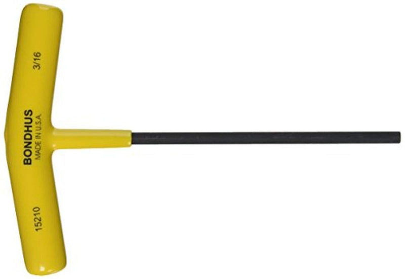 Bondhus 15210 3/16" Hex Tip T-Handle w/ProGuard Finish