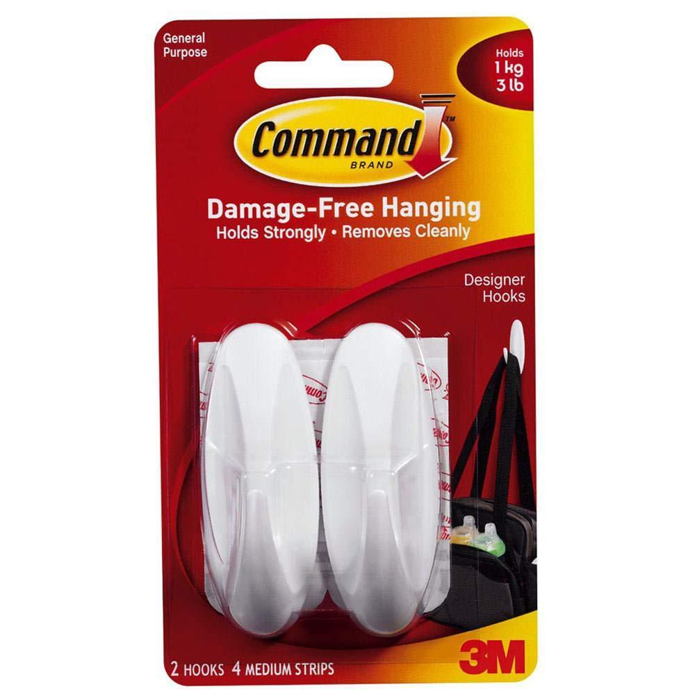 3M Command Strips Designer Medium Hooks (17081)