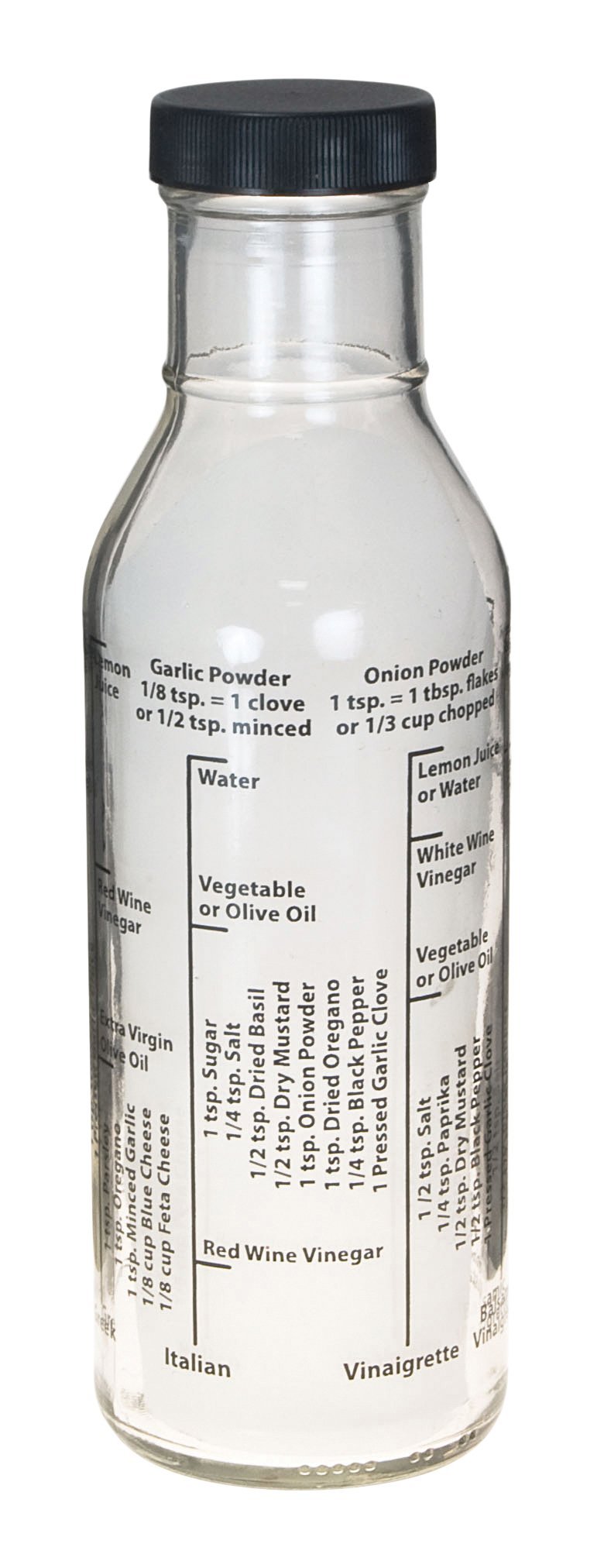 Kolder Salad Dressing Bottle, Glass, 13-Ounce, Made in the USA, white Classic
