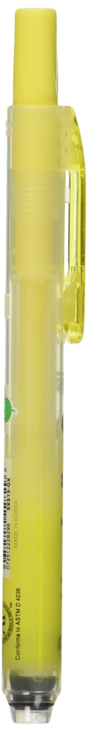 Pentel Handy-line S Retractable Highlighter, Chisel Tip, Yellow Ink, 4 /Pack (SXS15BP4G)