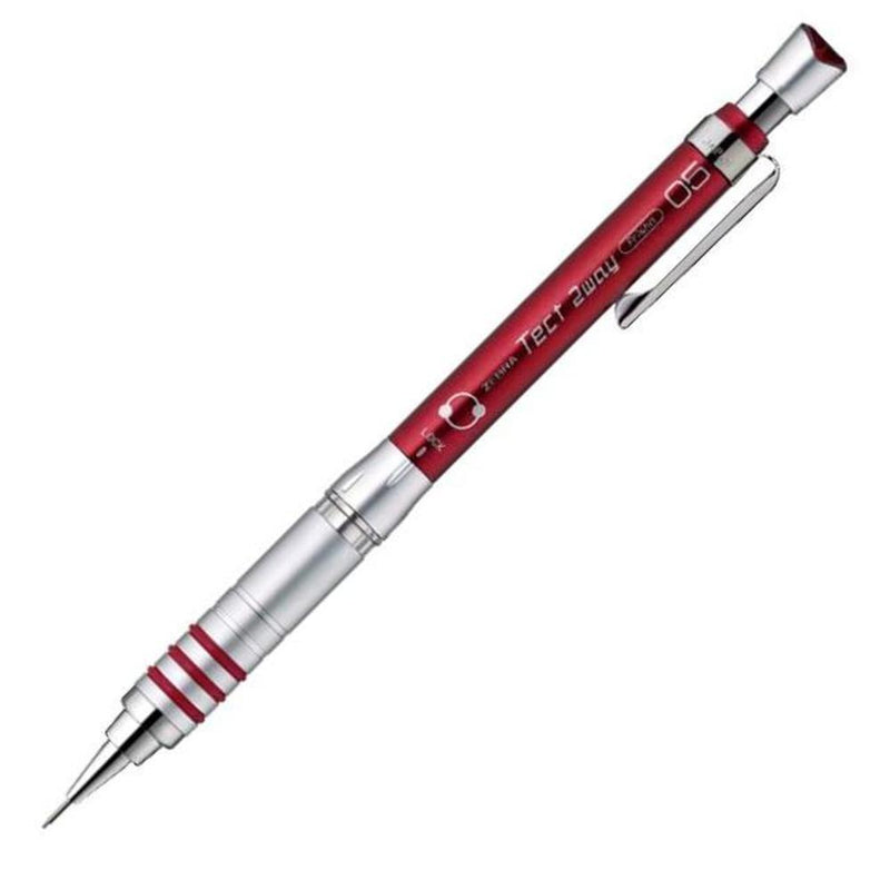 Zebra Mechanical Pencil, Tect 2way, 0.5mm, Red (MA41-R) Red Body