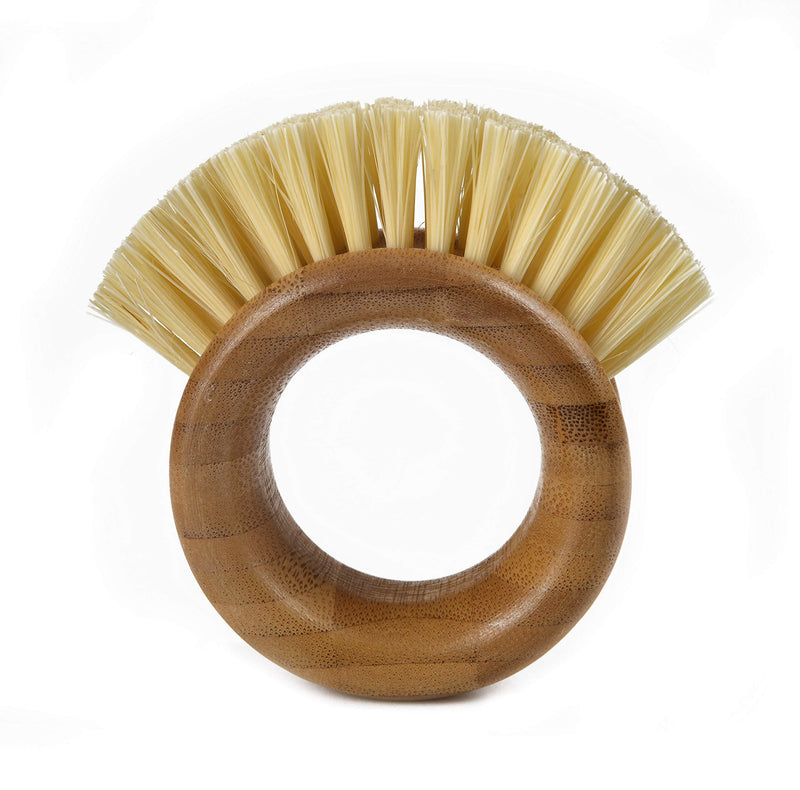 Full Circle The Ring Fruit and Vegetable 2 in 1 Fruit & Vegetable Cleaning Brush, Small (Pack of 1), White Small (Pack of 1)