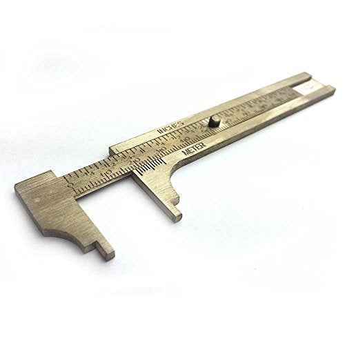 Kaufhof AJT-1255 0-4 Inch Sliding Gauge Brass Vernier Caliper