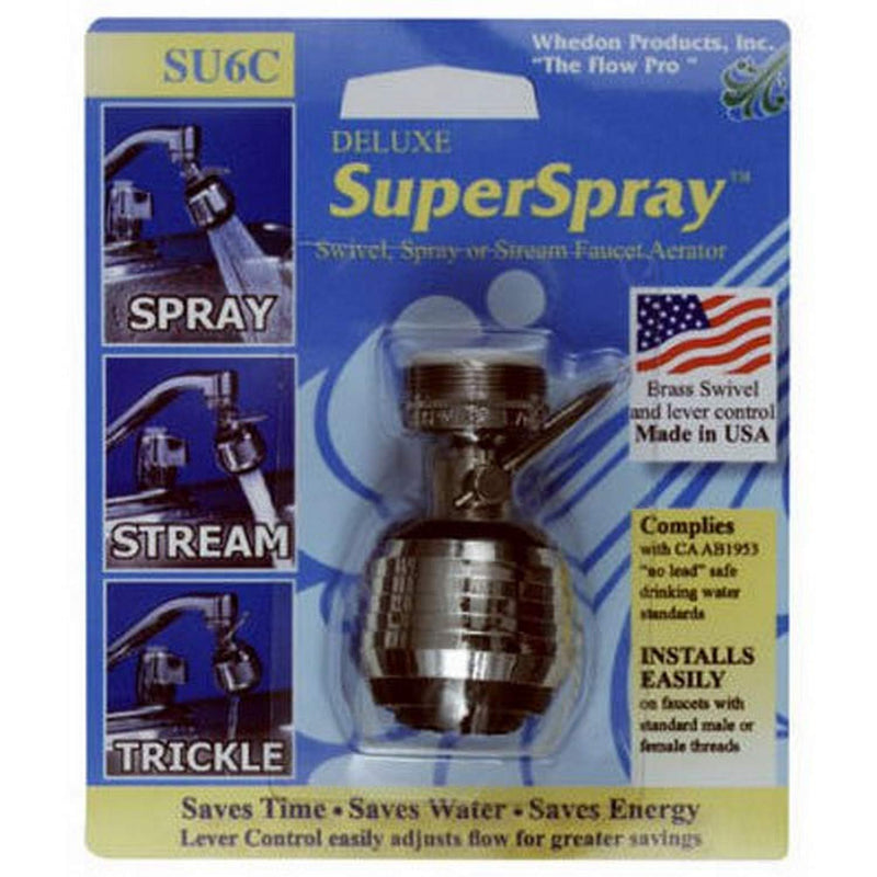 Whedon Products SU6C DLX SPR Swiv Aerator, Black