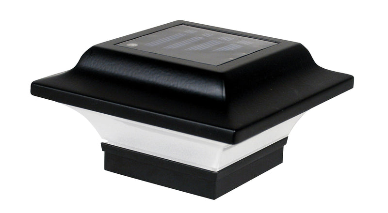 Classy Caps SL082B 2.5X2.5 Black Aluminum Imperial Solar Post Cap, 2.5" x 2.5"