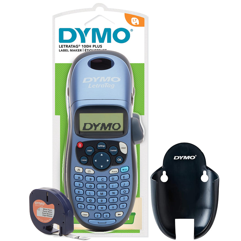 Dymo LetraTag LT-100H Plus Label Maker ABC Keyboard, Blue LT 100H + Single UK version