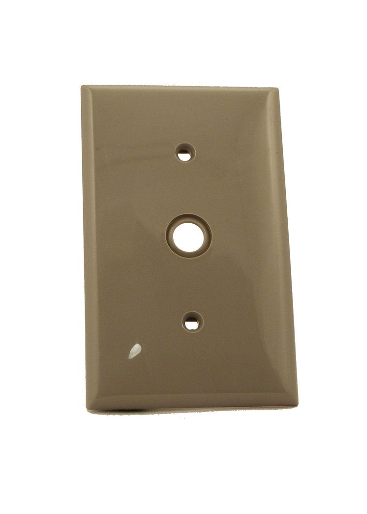 Leviton 80718-GY 1-Gang .406 Inch Hole Device Telephone/Cable Wallplate, Standard Size, Thermoplastic Nylon, Strap Mount, Gray