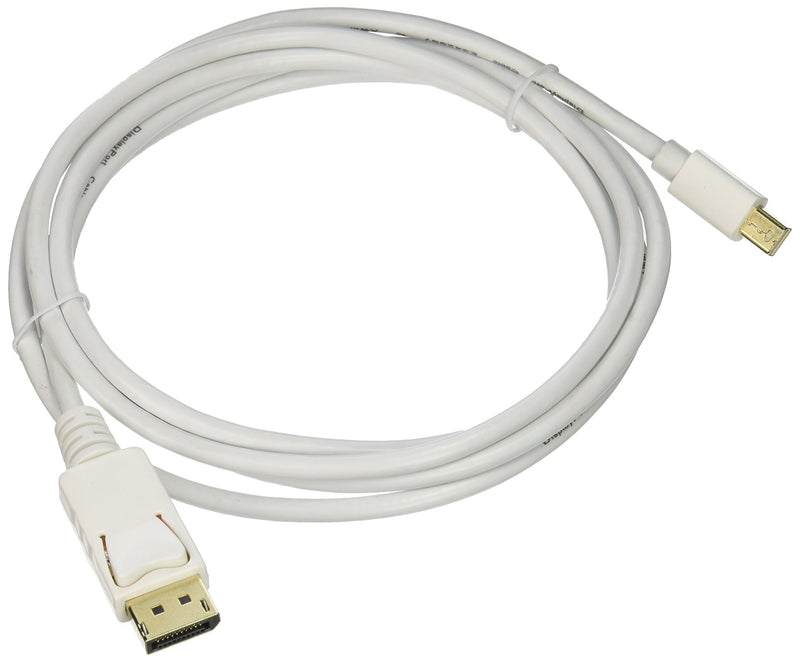 Monoprice 6ft 32AWG Mini DisplayPort to DisplayPort Cable - White 6 Feet