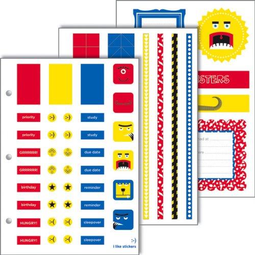 Zoomerang Monster Sticker Pack, 6 Sheets, 6 x 8.5 Inches (41560)