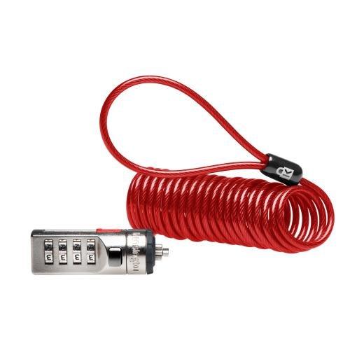 Kensington Portable Combination Cable Lock for Laptops and Other Devices - Red (K64671AM)