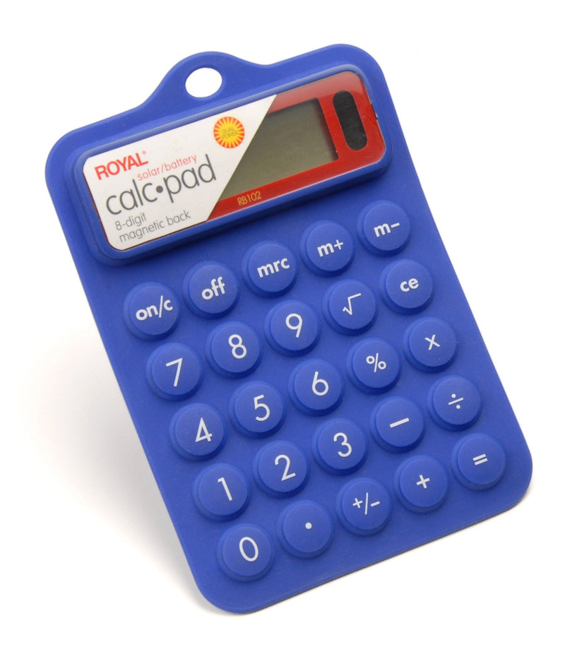 Royal RB102-Blue Rubber Calculator - Blue