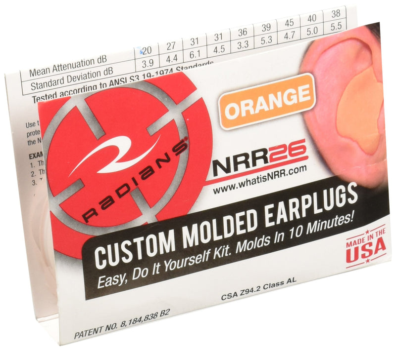 Radians Custom Molded Earplugs Orange