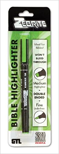 Zebrite Double Ended Highlighter - Green Carded