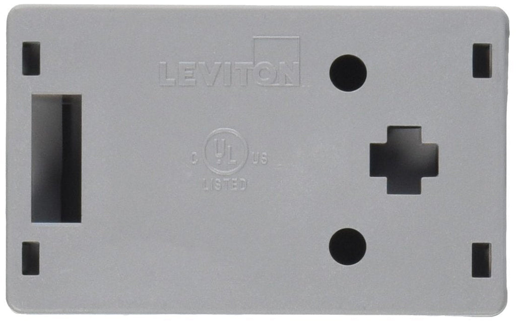 Leviton 41089-1GP QuickPort Surface Mount Housing, 1-Port, Grey