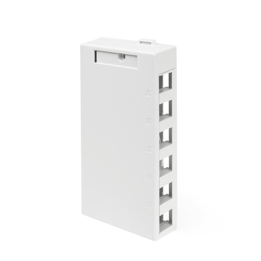 Leviton 41089-6WP QuickPort Surface Mount Housing, 6-Port, White