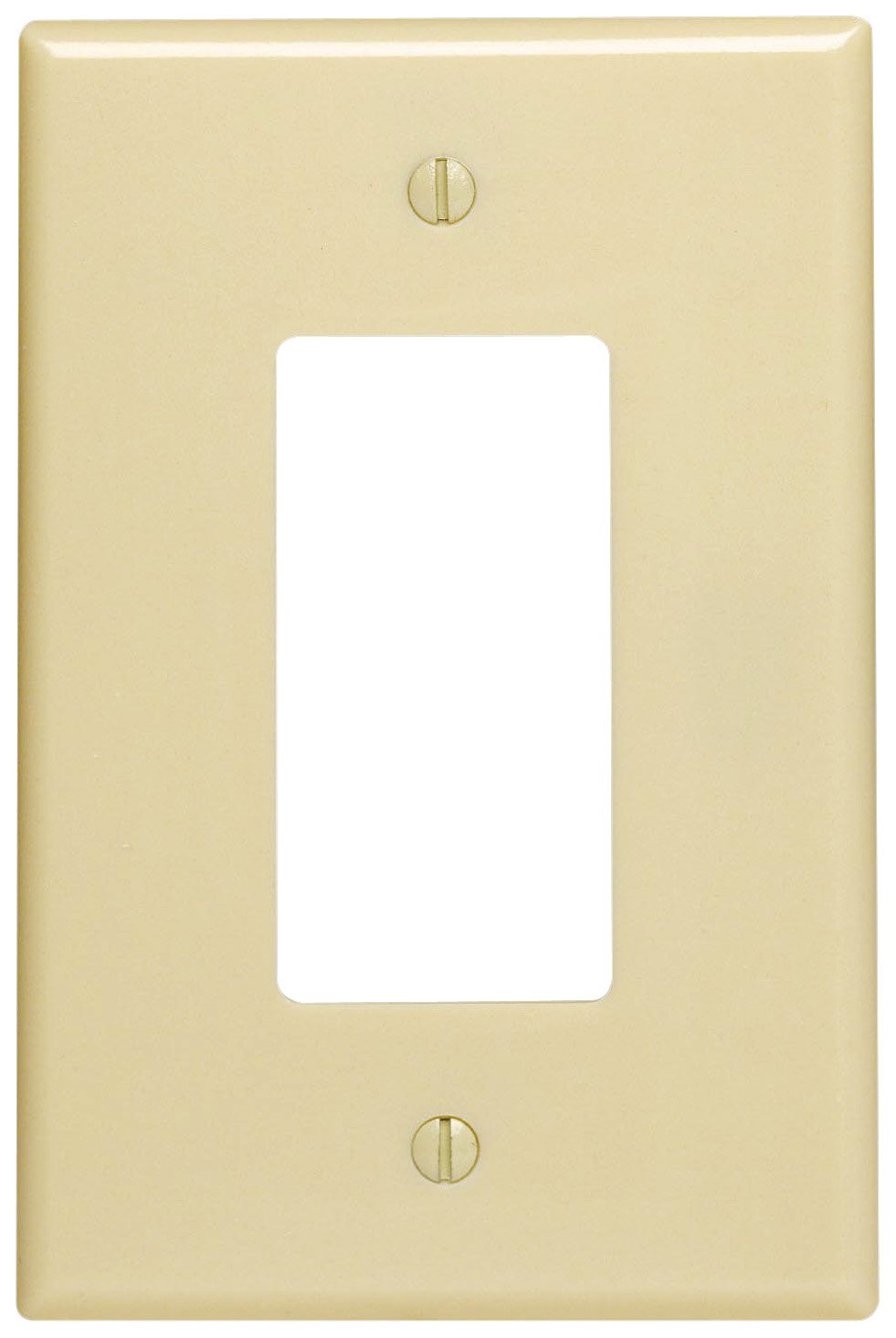 Leviton 86601 1-Gang Decora/GFCI Device Wallplate, Oversized, Thermoset, Device Mount, Ivory