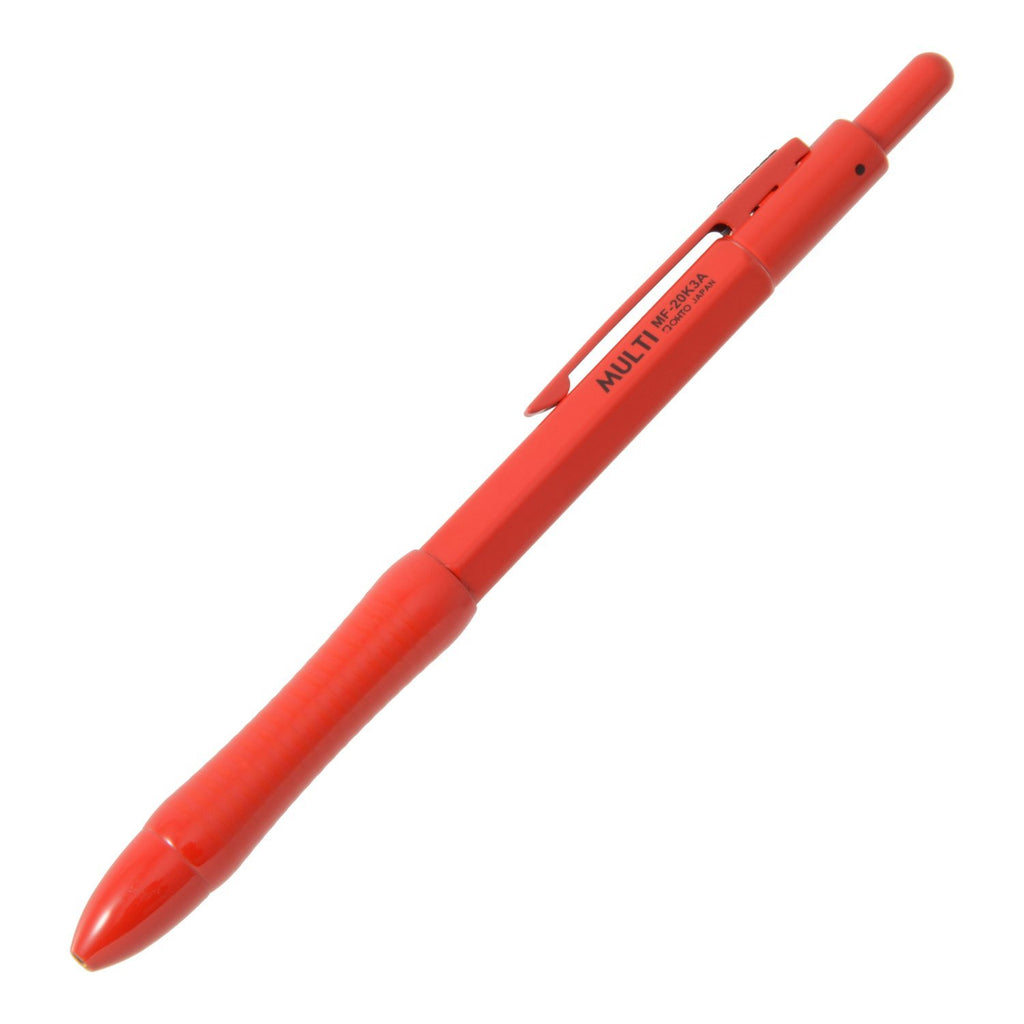 OHTO 2+1 Multi-Function Pen, 0.5mm Mechanical Pencil, Black & Red 0.7mm Ballpoint Pen, Red (MF-20K3A=ItaAka)