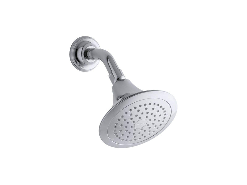 KOHLER K-10282-AK-CP Forte 2.5 GPM Single-Function Wall-Mount Showerhead With Katalyst Spray, Polished Chrome