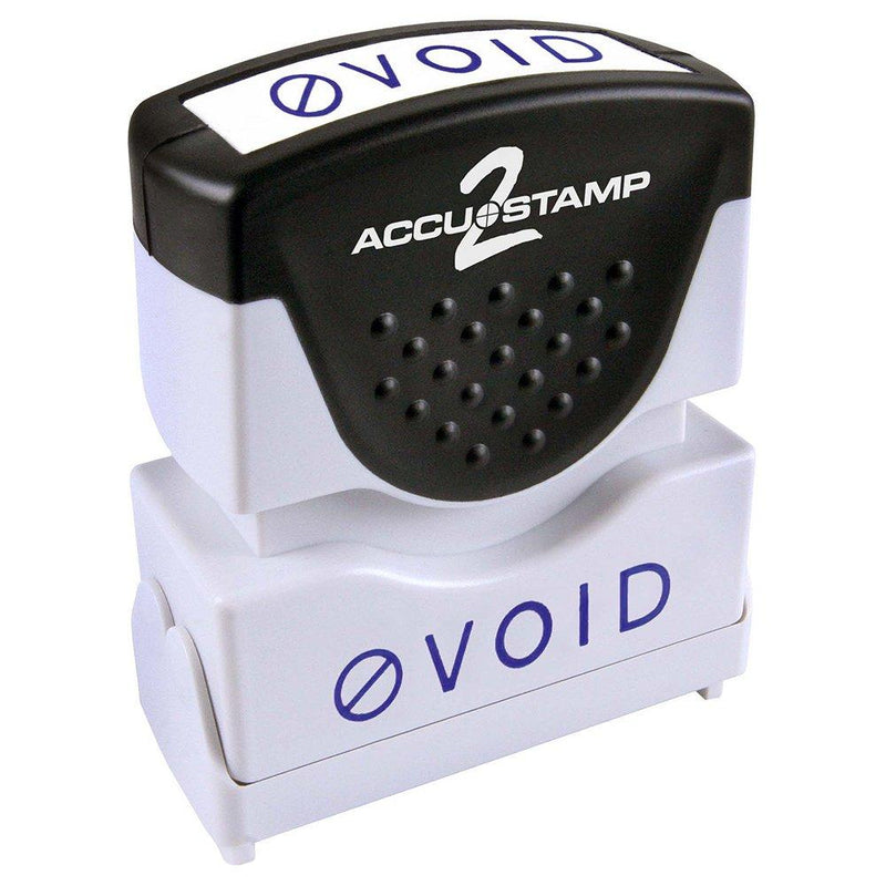 ACCU-STAMP2 Message Stamp with Shutter, 1-Color, VOID, 1-5/8" x 1/2" Impression, Pre-Ink, Blue Ink (035584)