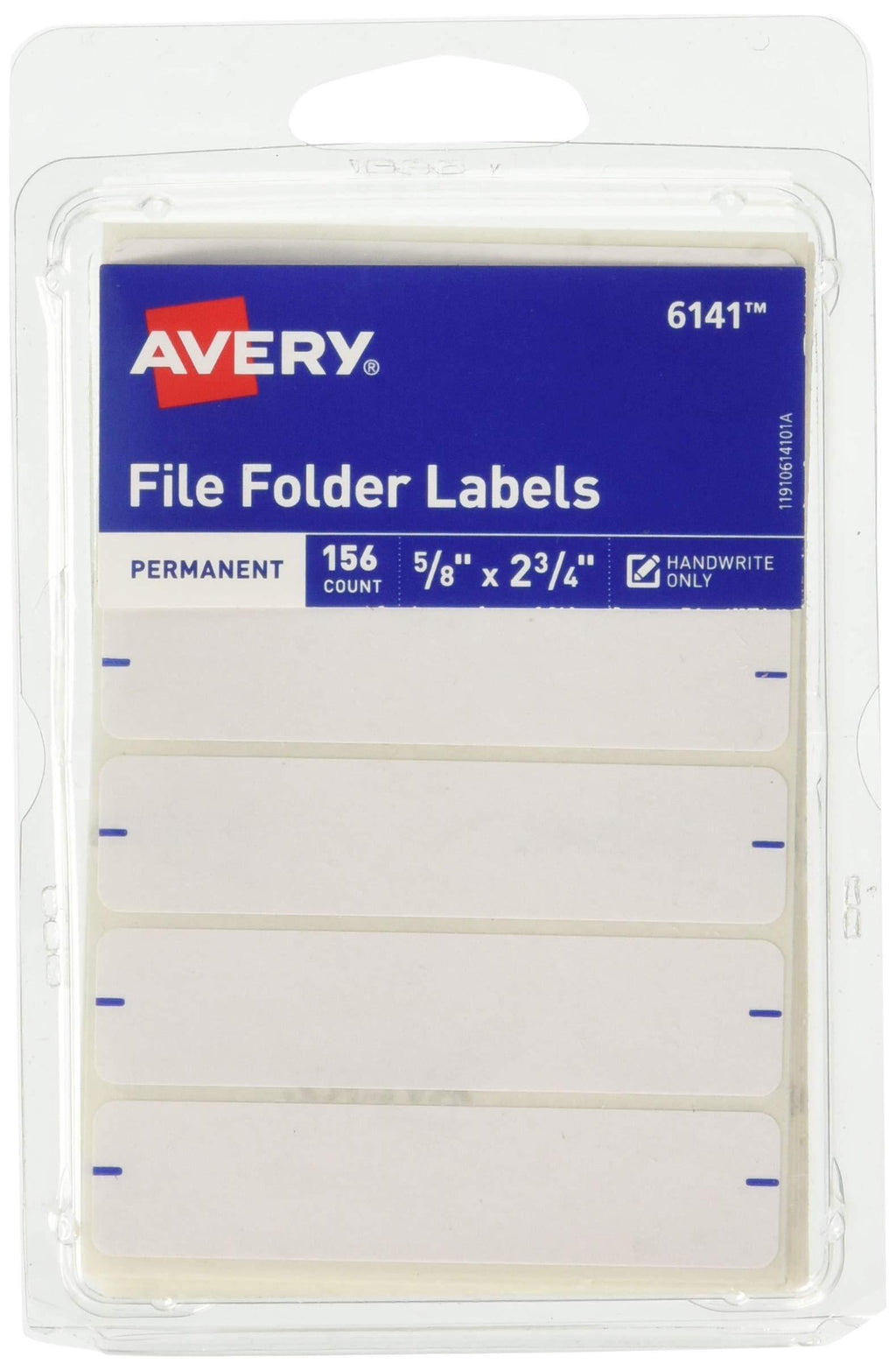 Avery Permanent File Folder Labels 2.75 x 0.625 Inches, White 156 labels