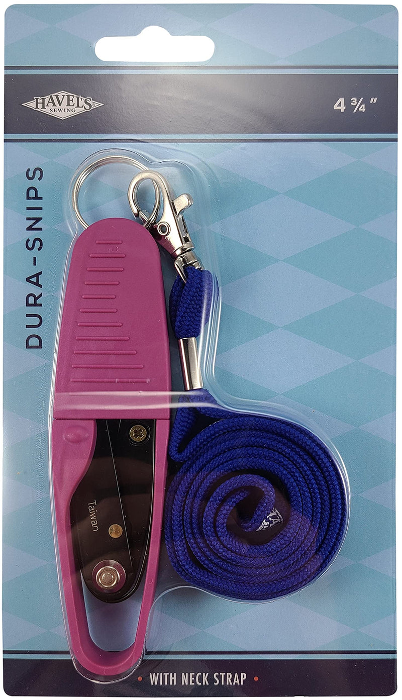 Havel's Dura Snips 4-3/4-Inch Squeeze-Style Thread Snips-Pink & Black