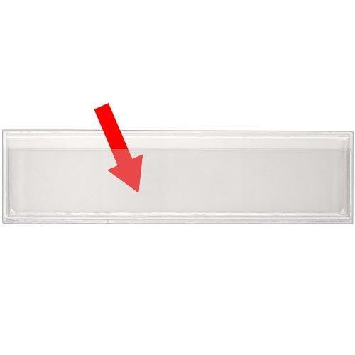 StoreSMART - Peel & Stick 1" x 4" Shelf Tag/Label Holders - 25-Pack - Open Long Side - SPCSTB2432L-25