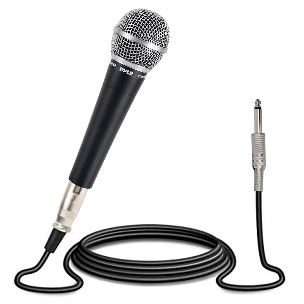 Pyle-Pro Includes 15ft XLR Cable to 1/4'' Audio Connection, Connector, Black, 10.10in. x 5.00in. x 3.30in. (PDMIC58)