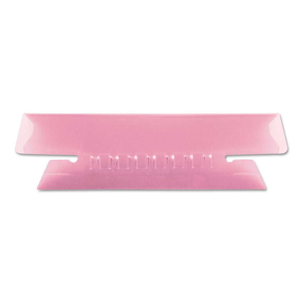 Pendaflex 4312PIN Hanging File Folder Tabs, 1/3 Tab, 3 1/2 Inch, Pink Tab/White Insert, 25/Pack (PFX4312PIN)