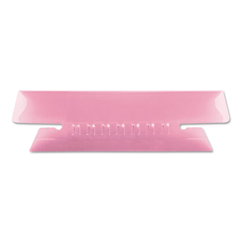 Pendaflex 4312PIN Hanging File Folder Tabs, 1/3 Tab, 3 1/2 Inch, Pink Tab/White Insert, 25/Pack (PFX4312PIN)