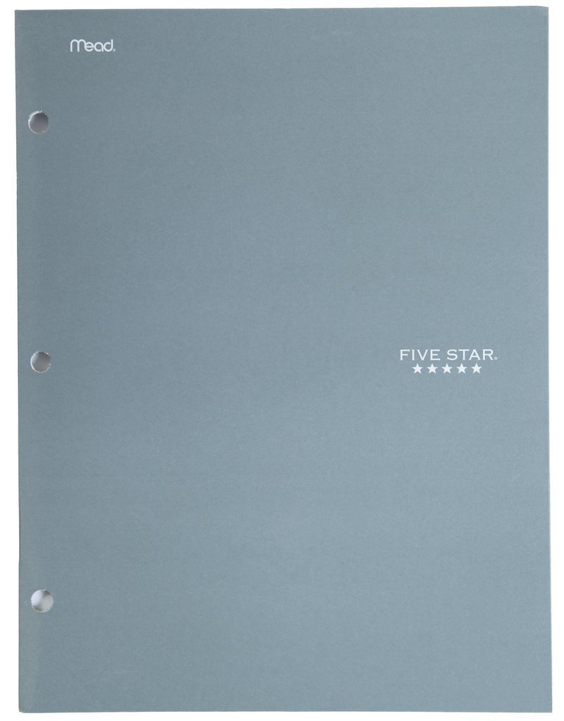 Five Star 4 Pocket Folder, 2 Pocket Folder Plus 2 Additional Pockets, Gray (72103) 1 Folder