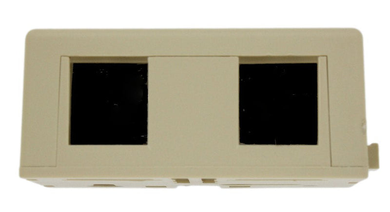 Leviton 42046-IDA Surface Mount Jack Kit, 6P6C X 6P6C, 110-Style, Ivory