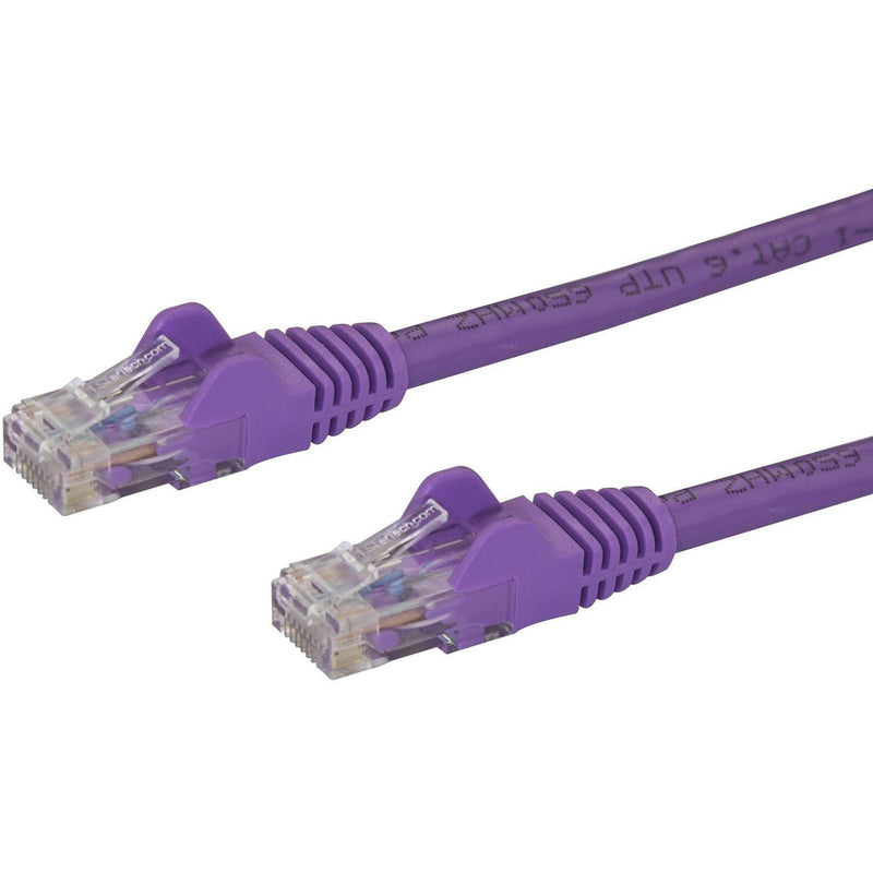 StarTech.com 15ft CAT6 Ethernet Cable - Purple CAT 6 Gigabit Ethernet Wire -650MHz 100W PoE RJ45 UTP Network/Patch Cord Snagless w/Strain Relief Fluke Tested/Wiring is UL Certified/TIA (N6PATCH15PL) 15 ft / 4.5m