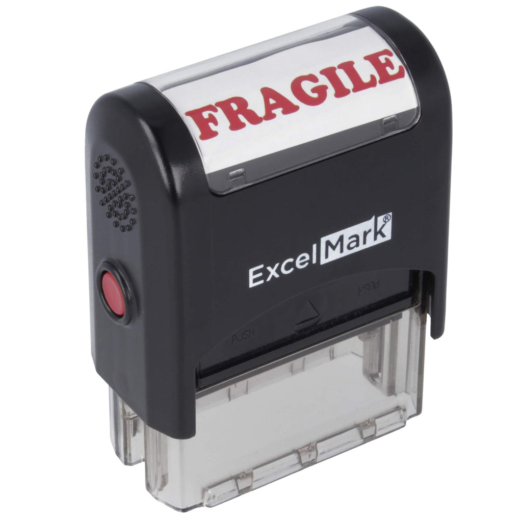 Fragile Self Inking Rubber Stamp - Red Ink