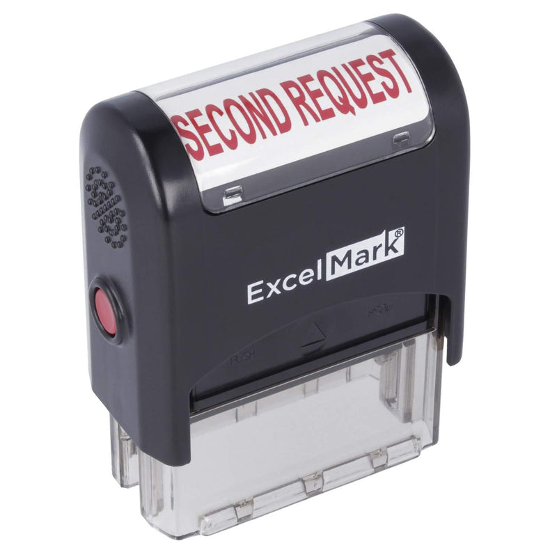 Second Request Self Inking Rubber Stamp - Red Ink