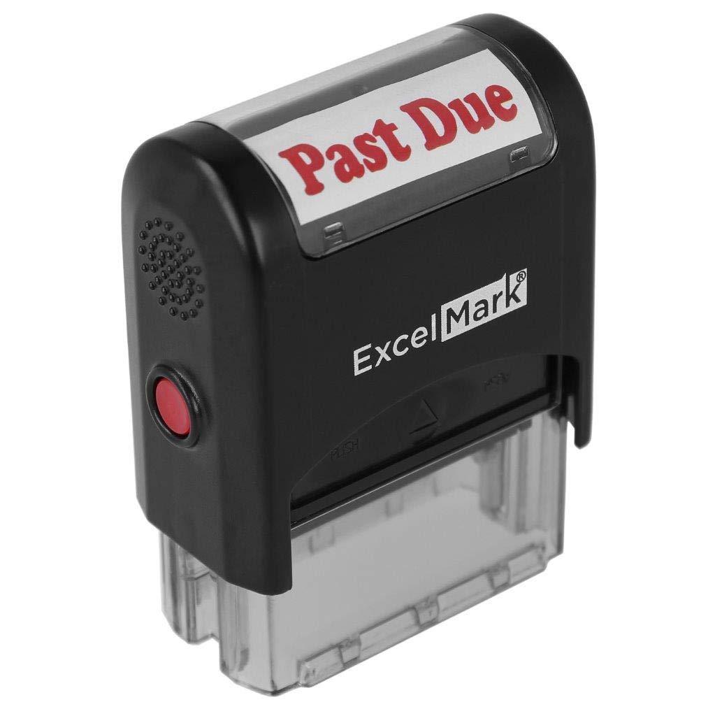 Past Due Self Inking Rubber Stamp - Red Ink