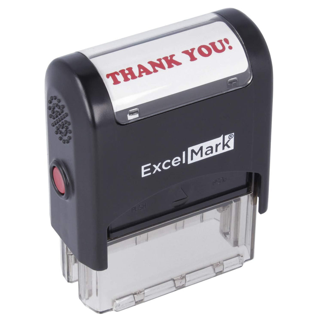 Thank You! Self Inking Rubber Stamp - Red Ink