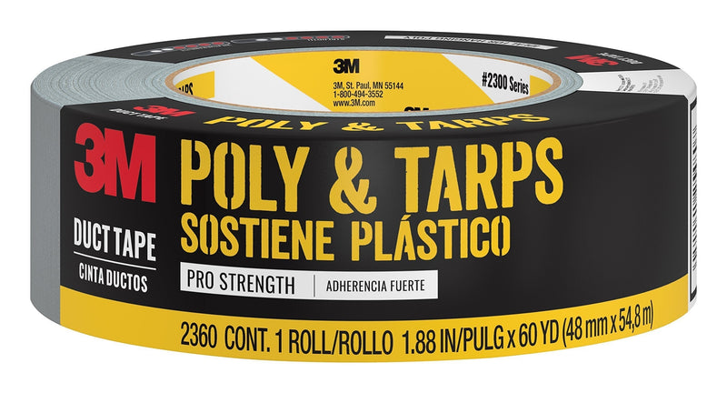 3M Poly & Tarps Duct Tape, 2360-C, 1.88 Inches by 60 Yards