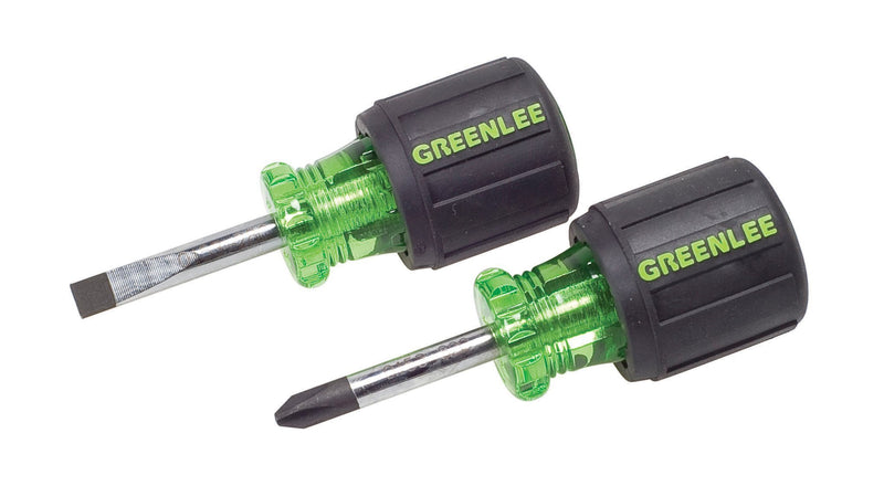 Greenlee 0153-04C Stubby Screwdriver Set, 2 Piece 2-Piece Set