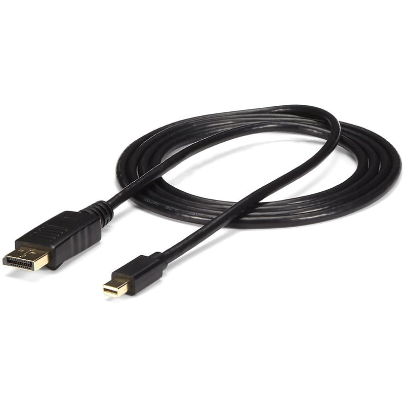 StarTech.com 3 ft Mini DisplayPort to DisplayPort 1.2 Adapter Cable M/M - DisplayPort 4k with HBR2 support - 3 feet Mini DP to DP Cable (MDP2DPMM3),Black