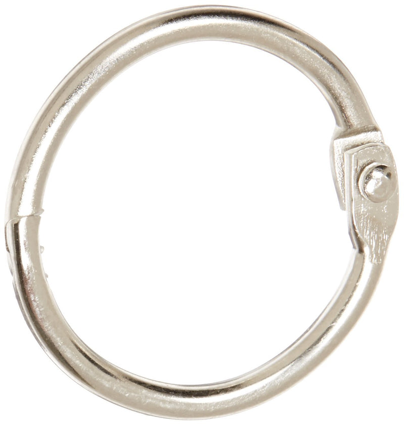 School Smart Nickel Plated Steel Loose Leaf Ring, 1 Inch, Pack of 100 - 36975 Original Version Pack of 100