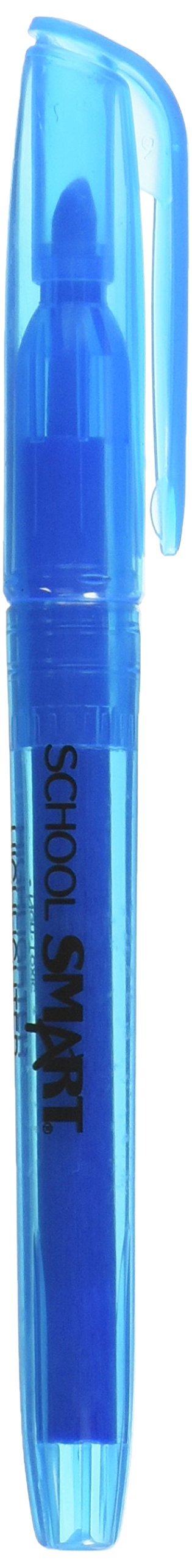 School Smart Non Toxic Chisel Tip Highlighters - Pack of 12 - Blue