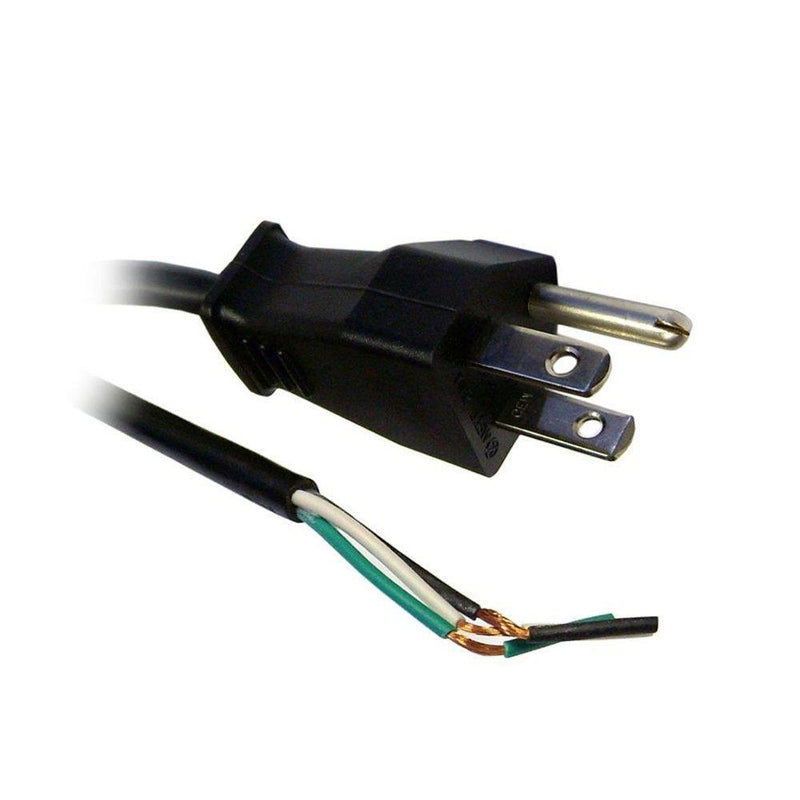 NEMA 5-15P to Standard Roj Power Cord, Black, 18/3 (18AWG 3 Conductor) SVT, 10 Amp / 125 Volt, 6 Foot 1 Pack